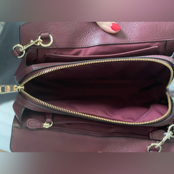⭐️Rare⭐️ Coach Willow Floral Mercer Satchel 24 in grain leather. Burgundy. New! - Picture 11 of 14